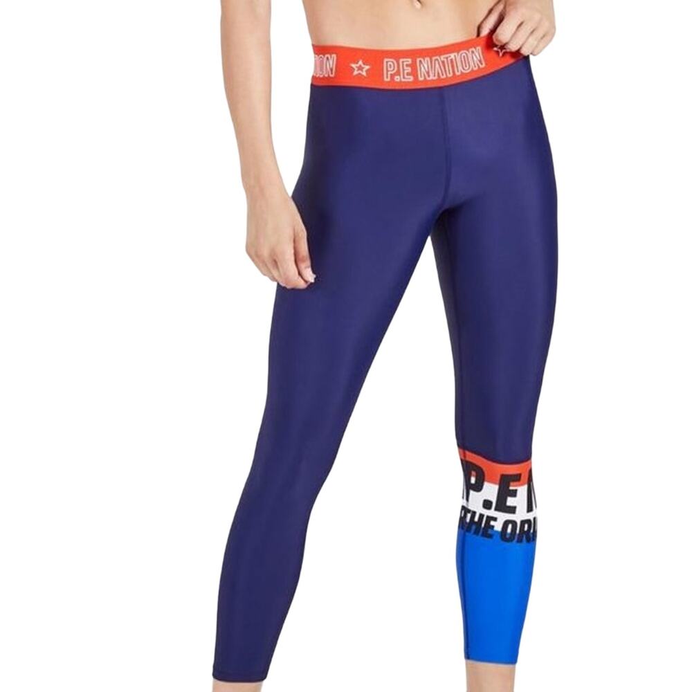 P.E. Nation blue kicker legging compression athletic size small patriotic